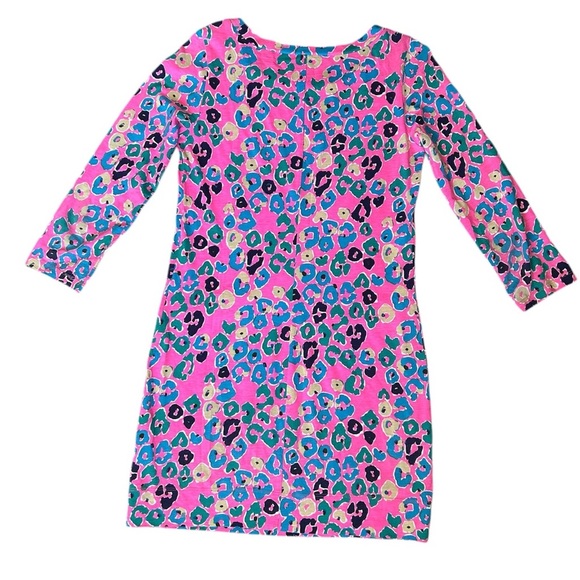 Lilly Pulitzer Vibrant Bold Pink Leopard Print Dress 100% Pima Cotton size small - Picture 6 of 13